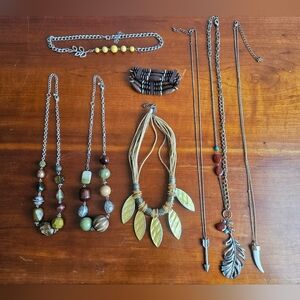 8 Piece Jewelry Bundle Lot Of Boho Costume Jewelry